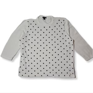 Tommy Hilfiger white polkadot sweater shirt sizes XXL